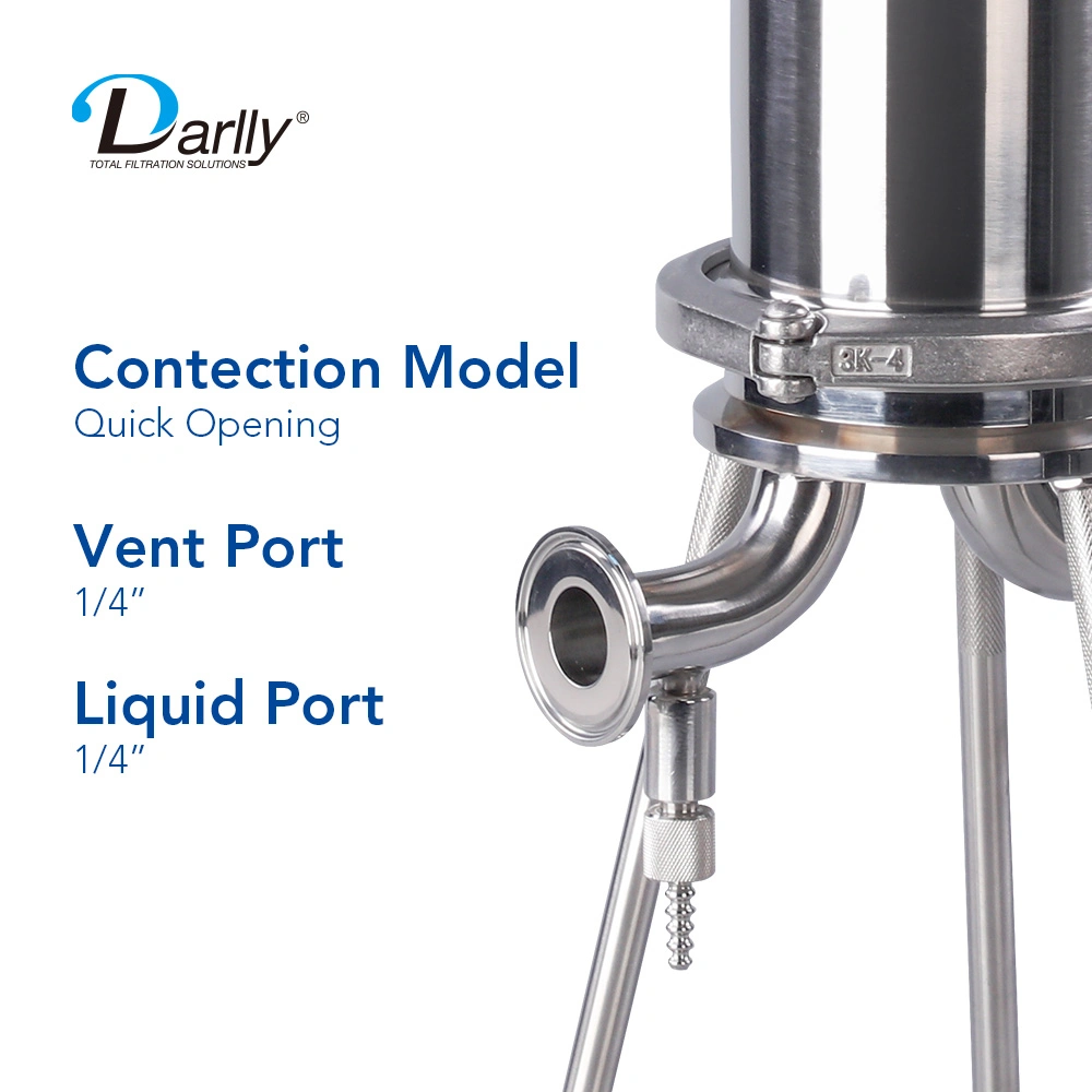 Darlly High Quality Single-Round/Multi-Round Sanitary Liquid Filter Housings