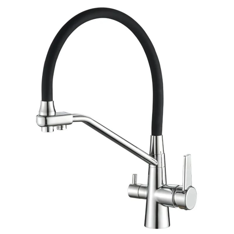 Sanipro Cupc Classic Taps Brass Luxury Flexible Pull out 3 Way Filtered Kitchen Drinking Water Tap Faucet with Separate Sprayer