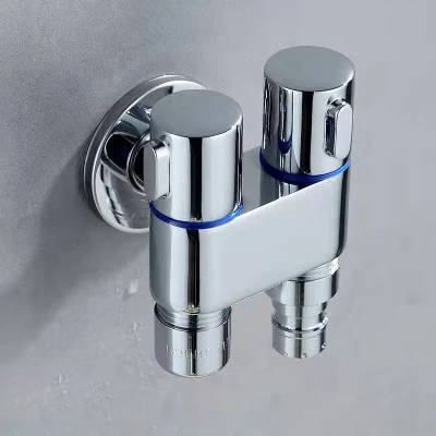 Fashionable 2 Outlet Shower Diverter Brass Body Toilet Faucet Accessories Bathroom Showering Bathtubs Water Control Stop Valves
