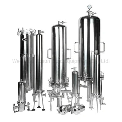 Stainless Steel Bag Cartridge Lenticular Magnetic Steam Air Activated Carbon Vessel Filter Housing