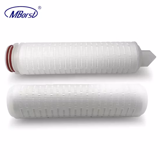 ISO9001 Factory Polypropylene PP Pleated Filter Cartridge for Wine/Beer/Food and Beverage Water Filtration Microelectronics Industry DOE Soe Fin 1/5/10 Micron